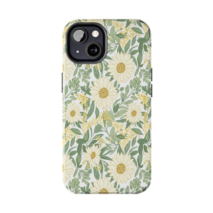 Daisy Meadow Tough Phone Case — Floral Protective Phone Cover