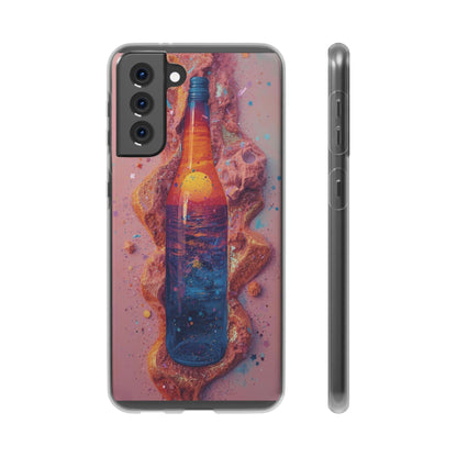 Phone Case — Surreal Sunset Bottle Art Flexible Protective Cover