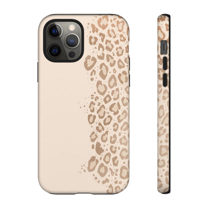 Phone Case – Beige Leopard Print Protective Cover