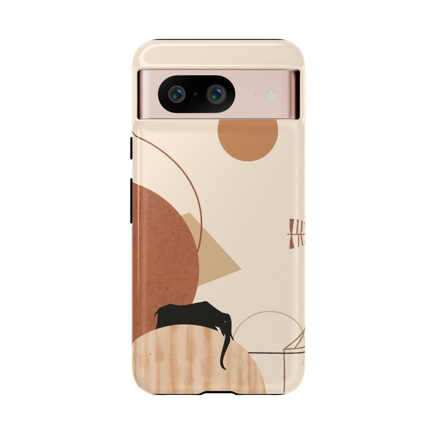 Abstract Earth Tones Phone Case — Minimal Geometric Design