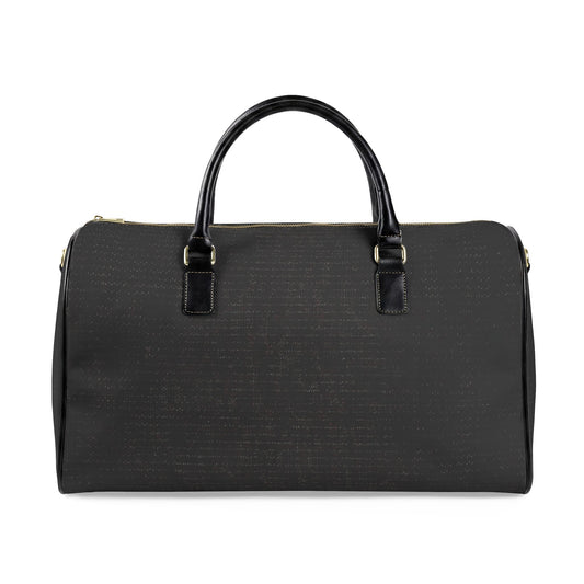 Classic Leather Travel Bag — Black Duffel Weekend Holdall