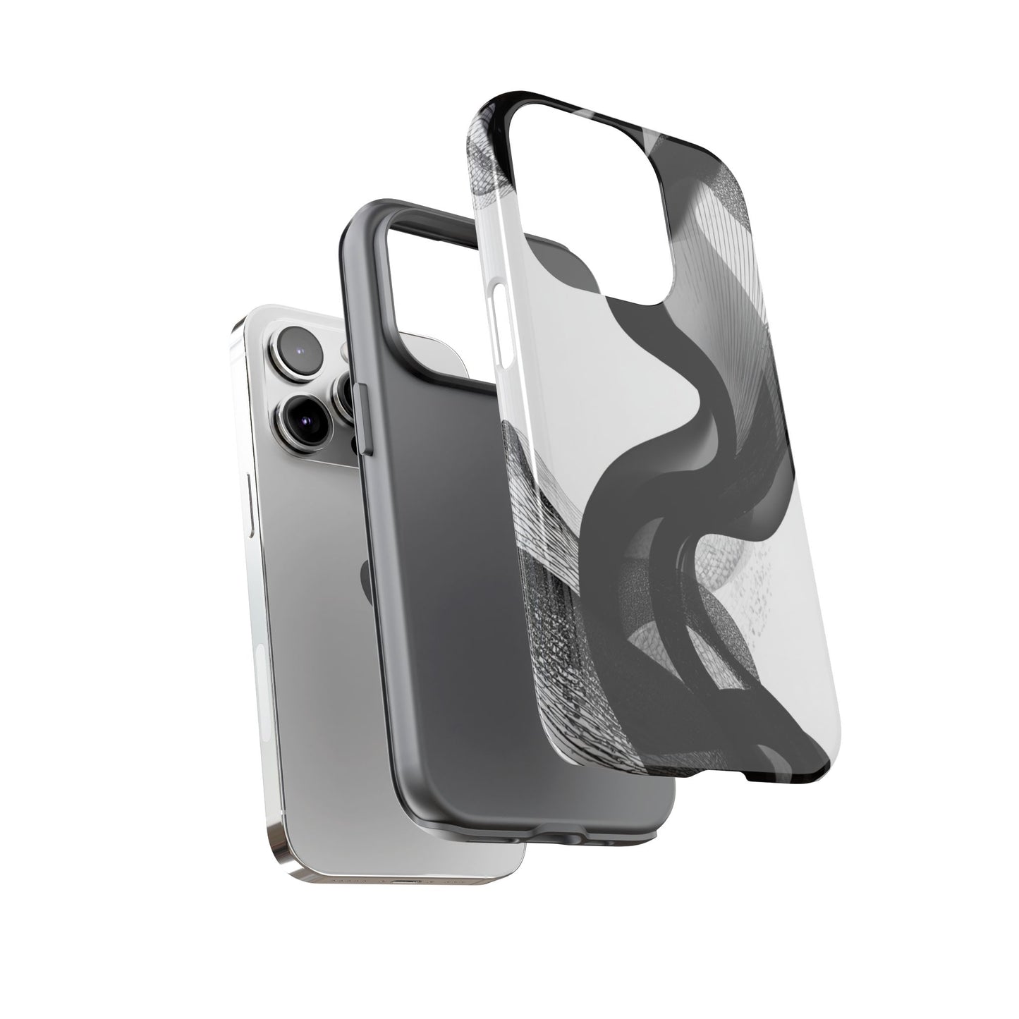 Phone Case — Monochrome Abstract Protective Cover