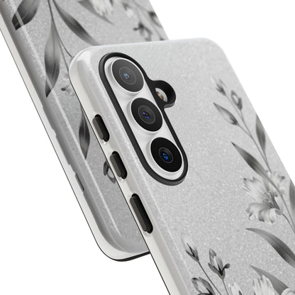 Floral Monochrome Phone Case — Elegant Black & White Lily Design