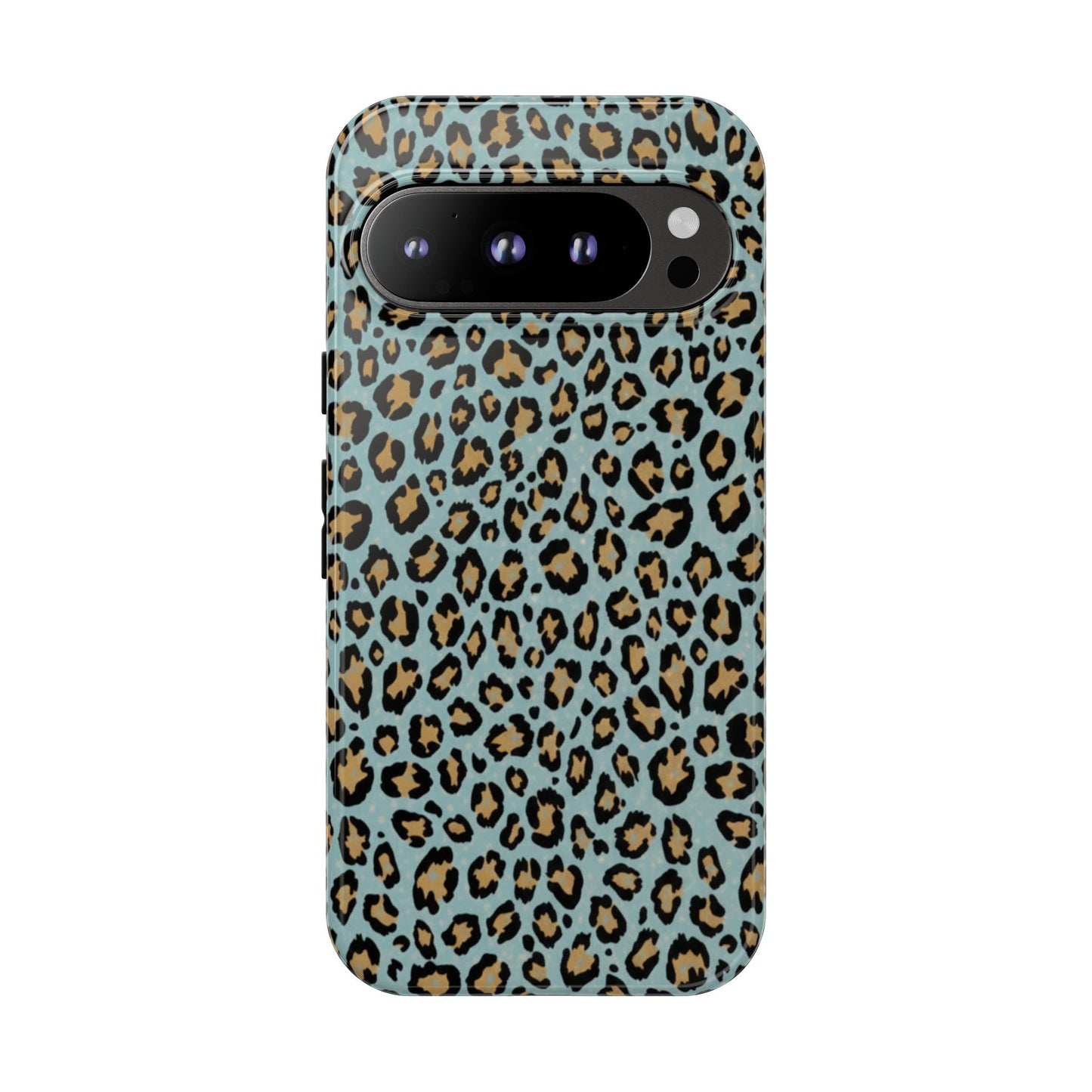 Leopard Print Tough Phone Case - Blue Cheetah Protective Cover