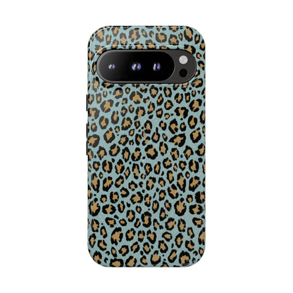 Leopard Print Tough Phone Case - Blue Cheetah Protective Cover