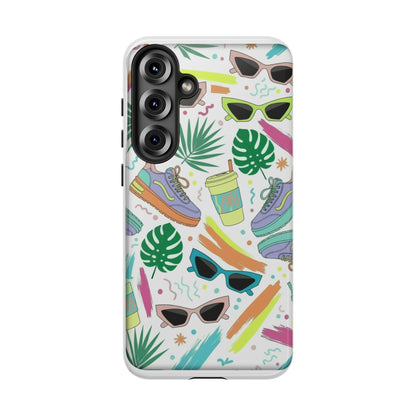 Tough Cases — Colorful Retro Sneakers & Sunglasses Phone Case