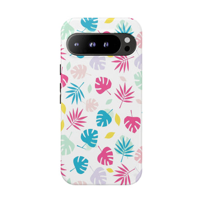 Tropical Leaf Phone Case — Colorful Pastel Monstera & Palm iPhone Case