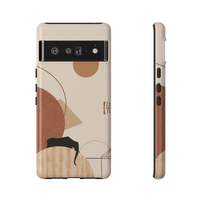 Abstract Earth Tones Phone Case — Minimal Geometric Design