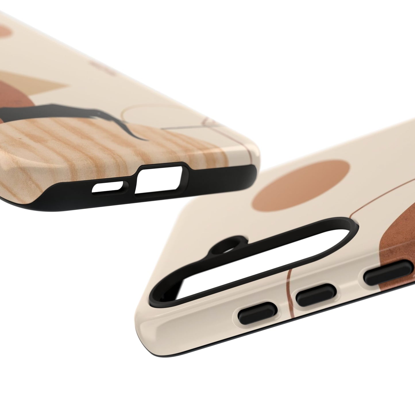 Abstract Earth Tones Phone Case — Minimal Geometric Design