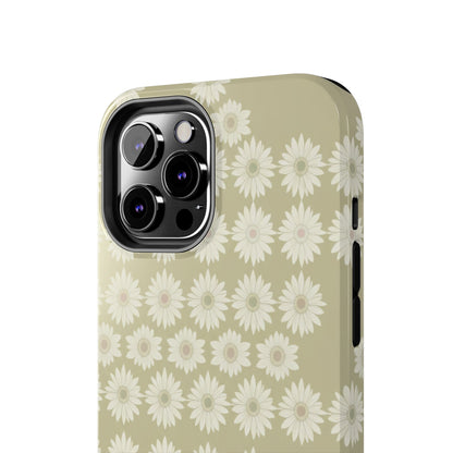 Daisy Pattern Tough Phone Case — Protective Floral iPhone Cover