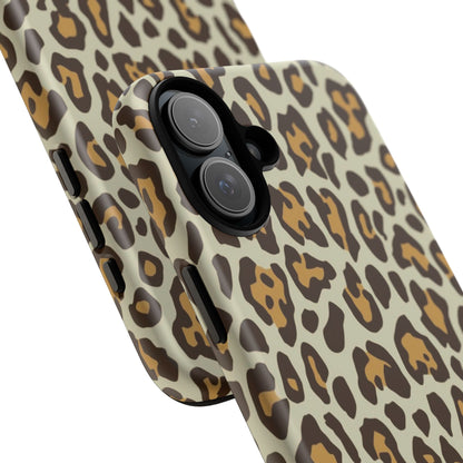 Leopard Print Tough Phone Case — Durable Protective Animal Print Case