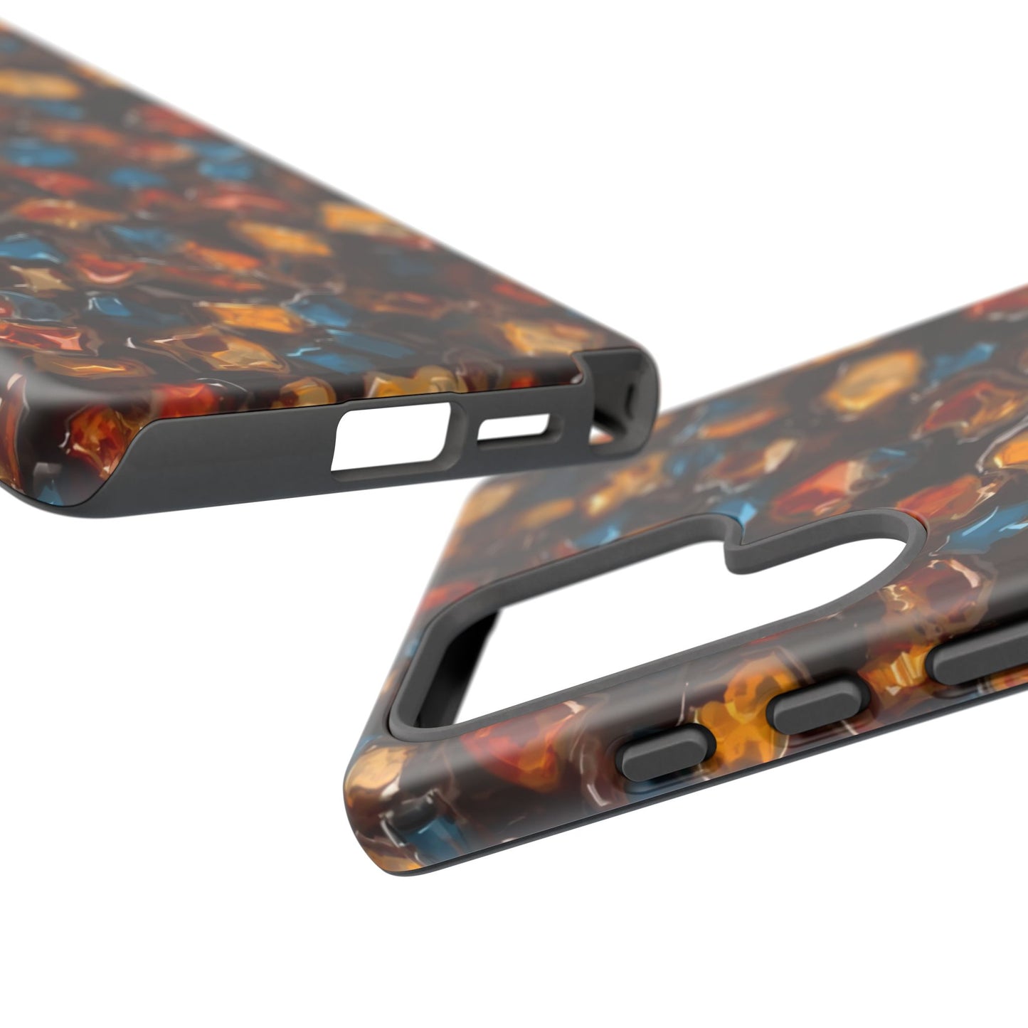 Phone Case - Amber Tortoiseshell Mosaic Protective Cover