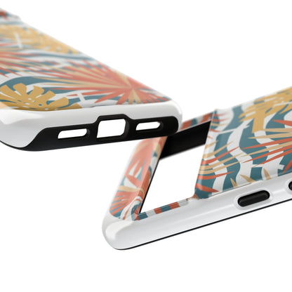 Tropical Palm Tough Phone Case – Retro Wave Floral Protective Cover