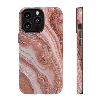 Rose Gold Marble Tough Phone Case