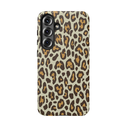 Leopard Print Tough Phone Case — Durable Protective Animal Print Case