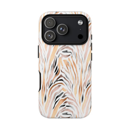Tough Case — Neutral Watercolor Tiger Stripe Phone Case