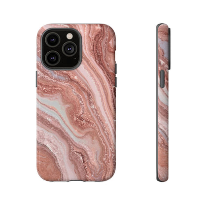 Rose Gold Marble Tough Phone Case