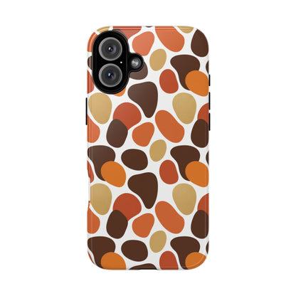 Phone Case — Retro Pebble Pattern in Warm Autumn Colors