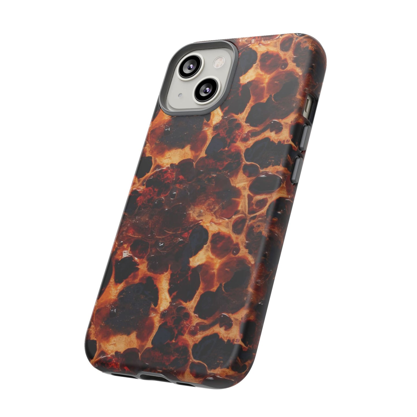 Tortoiseshell Phone Case — Protective iPhone Cover with Classic Amber Pattern