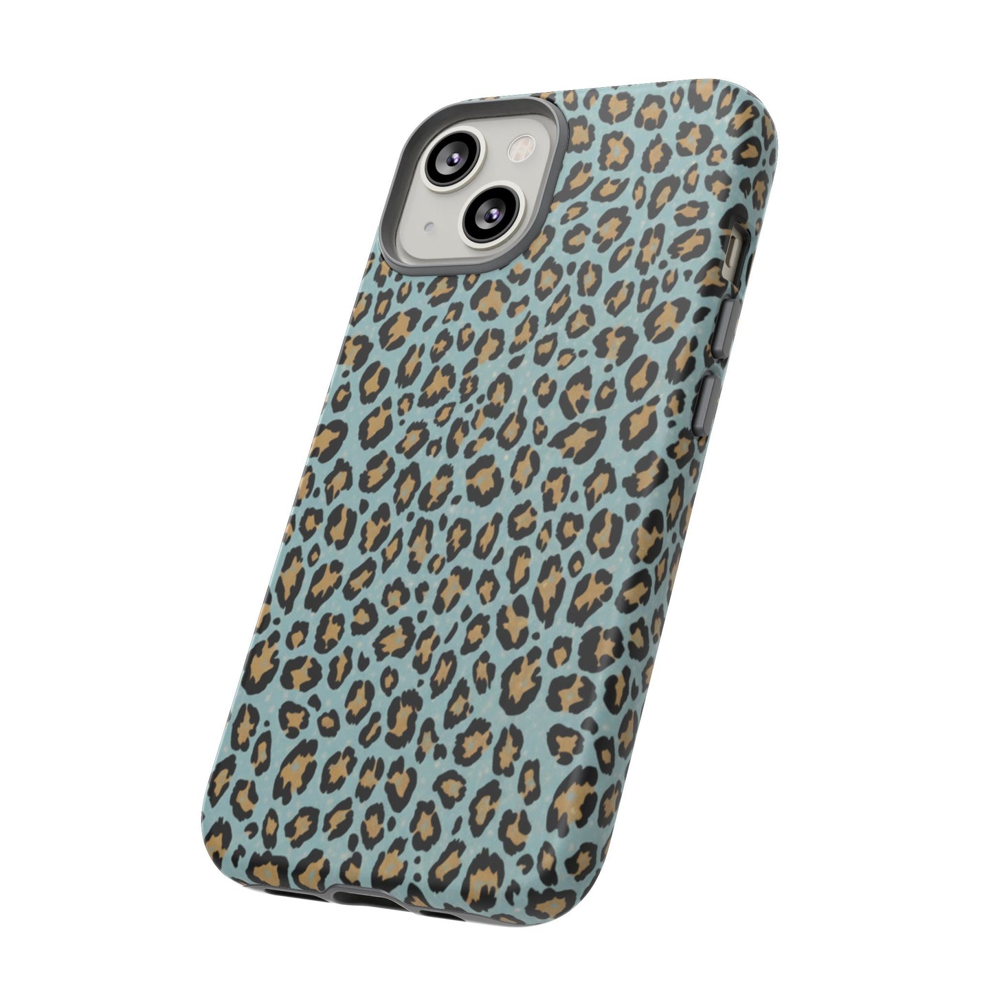 Leopard Print Tough Phone Case - Blue Cheetah Protective Cover