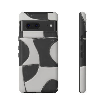 Black & White Abstract Pattern Tough Phone Case