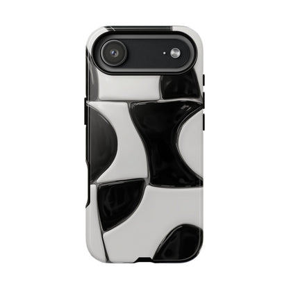 Black & White Abstract Pattern Tough Phone Case