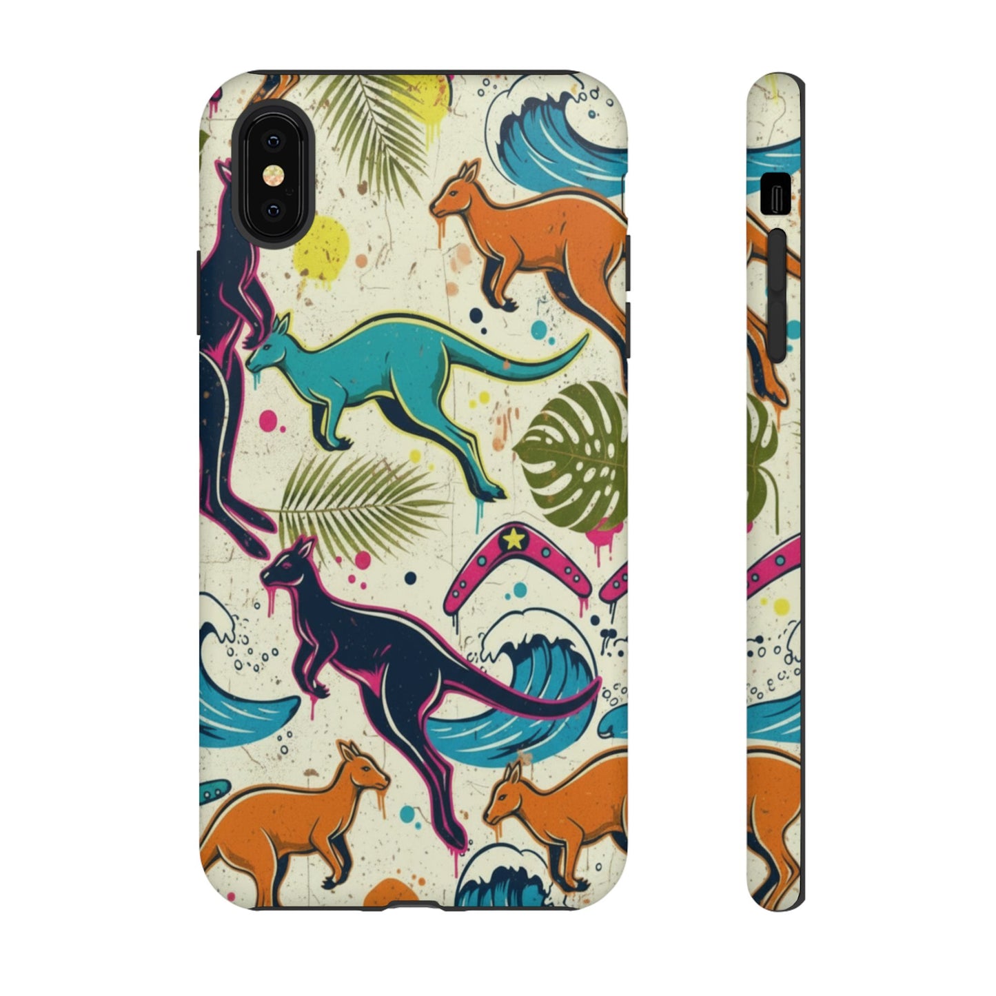 Tough Cases — Colorful Surfing Kangaroo Phone Case