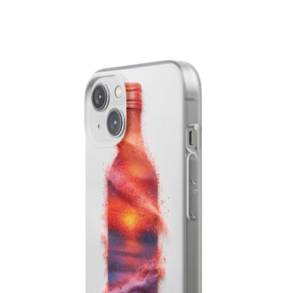 Galaxy Bottle Phone Case — Abstract Cosmic Beverage Design Flexible Case