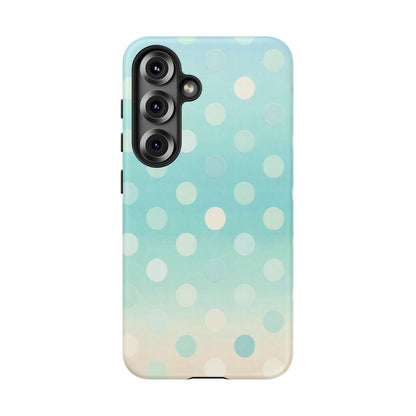 Abstract Palm Tough Phone Case — Minimal Coastal Blue Protective Cover