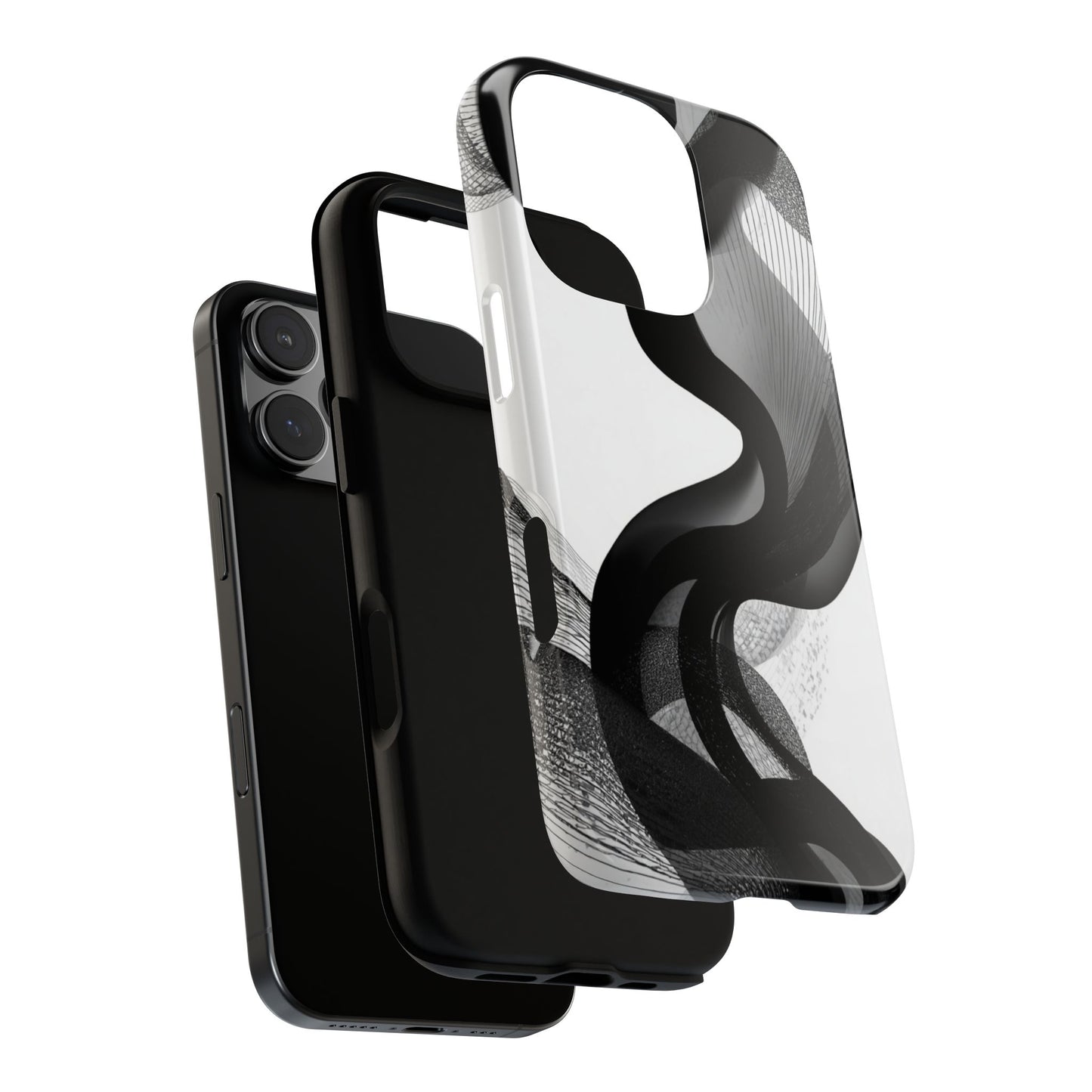 Phone Case — Monochrome Abstract Protective Cover