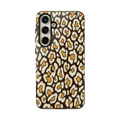 Leopard Print Tough Phone Case — Durable Protective iPhone Cover