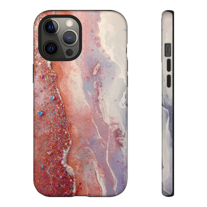 Marbled Rose Gold Galaxy Phone Case — Protective Tough Case