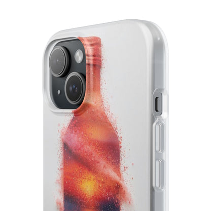 Galaxy Bottle Phone Case — Abstract Cosmic Beverage Design Flexible Case