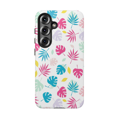 Tropical Leaf Phone Case — Colorful Pastel Monstera & Palm iPhone Case