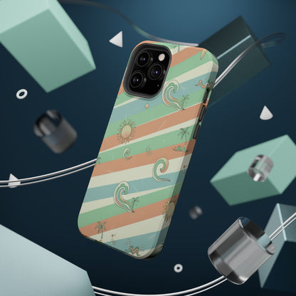 Magnetic Impact-Resistant Phone Case — Retro Surf Stripes