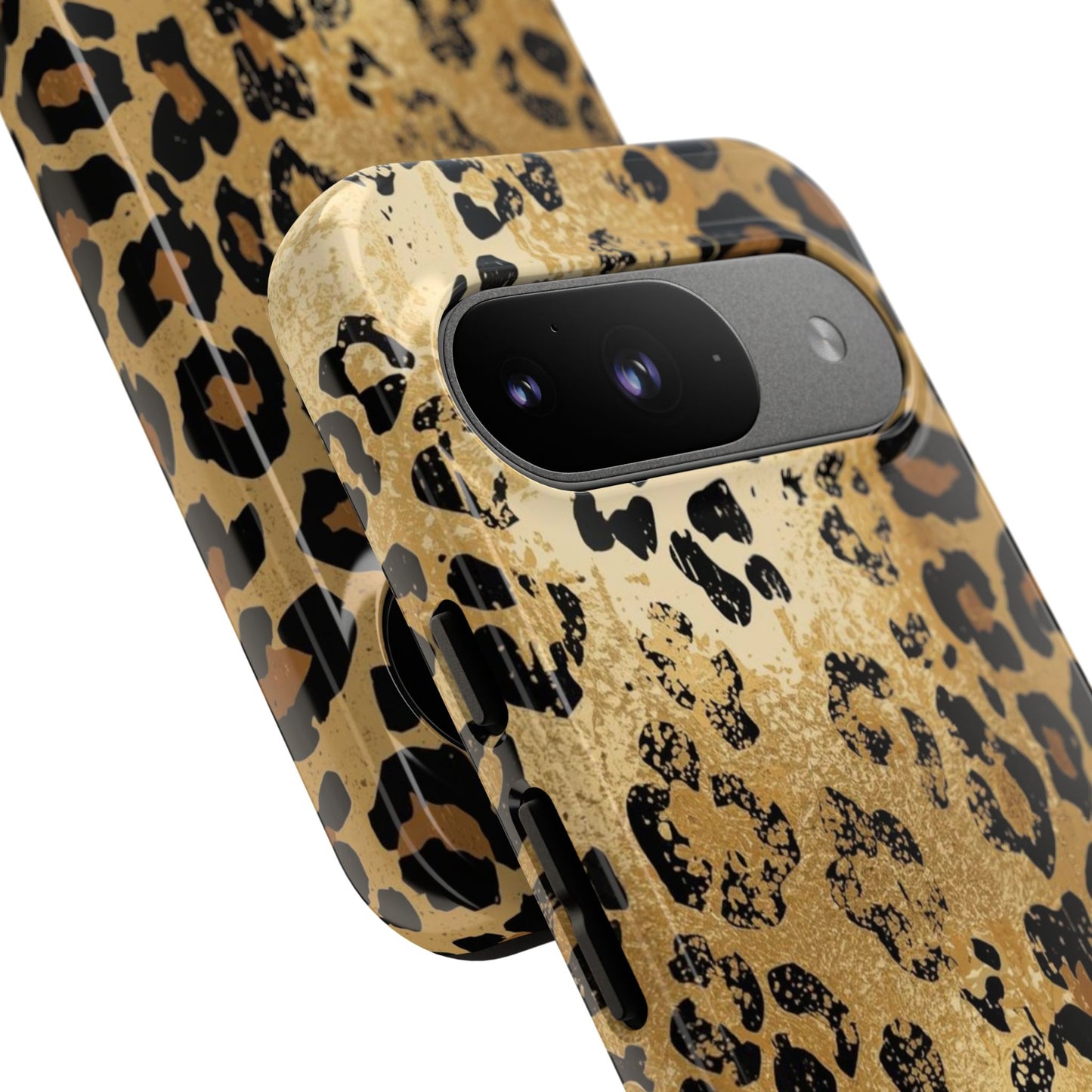 Leopard Print Tough Phone Case — Durable Protective iPhone Cover