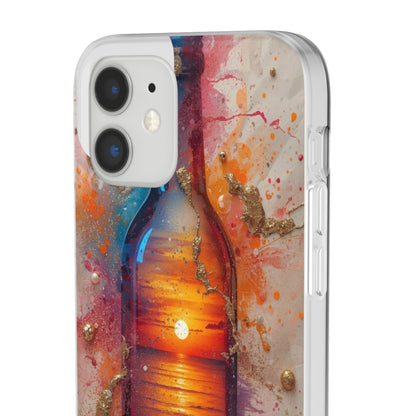 Copy of Floral Holographic Phone Case — Iridescent Leaves & Flowers Flexi Case