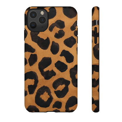 Leopard Print Tough Phone Case — Protective Animal Print iPhone Case