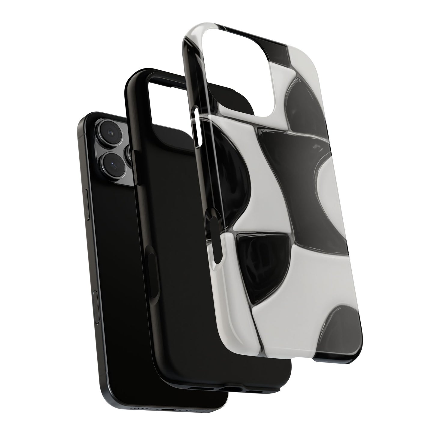 Black & White Abstract Pattern Tough Phone Case