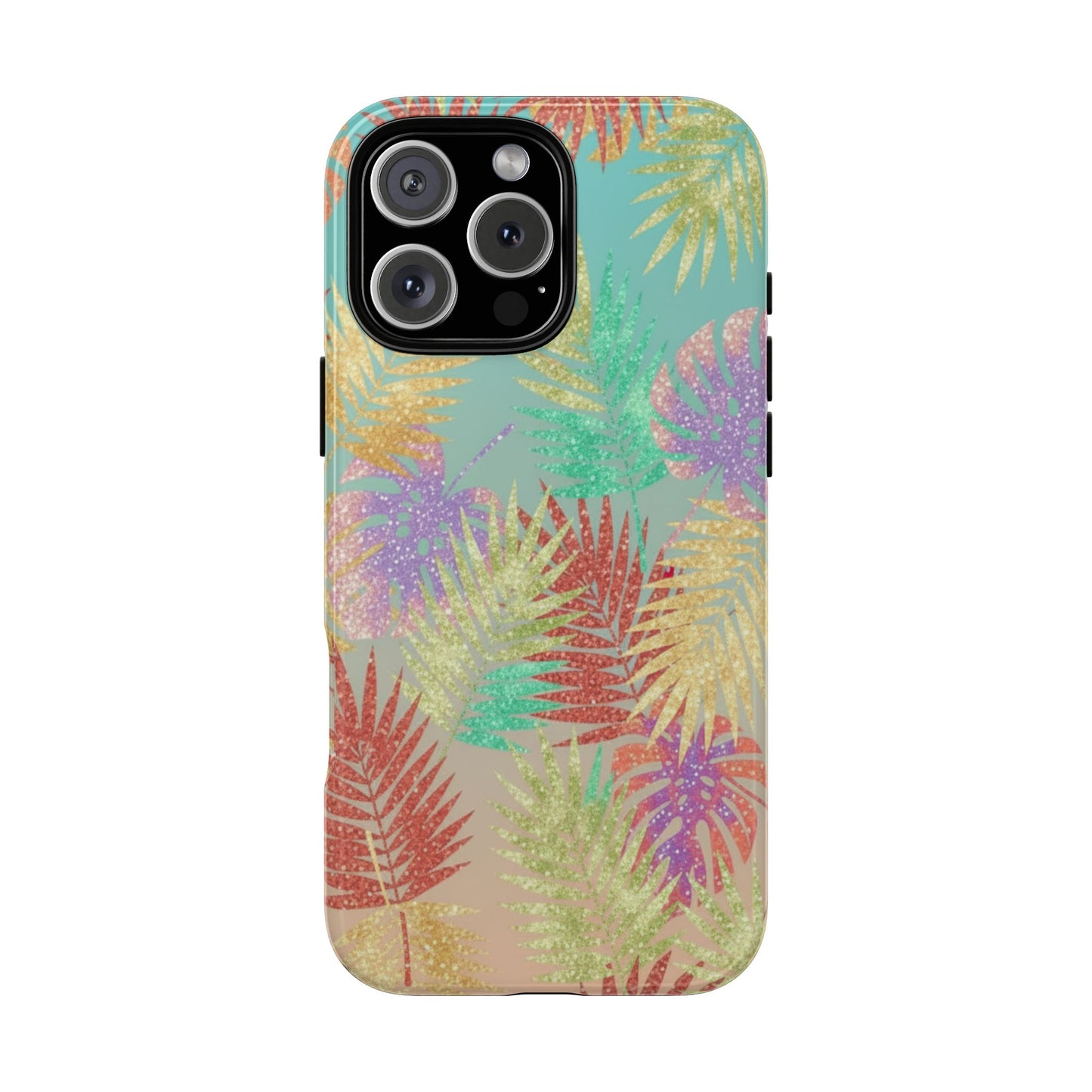 Tropical Palm Leaf Tough Phone Case – Colorful Pastel Botanical Protection