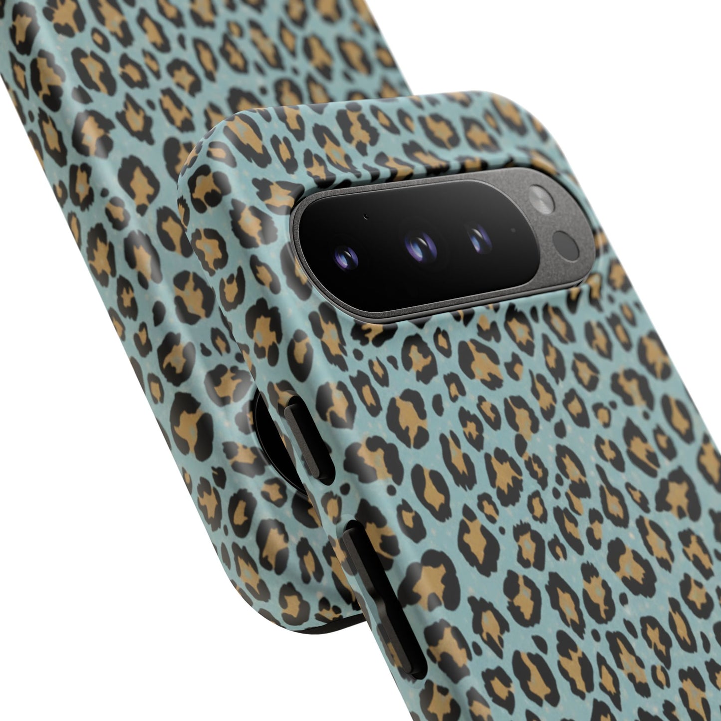 Leopard Print Tough Phone Case - Blue Cheetah Protective Cover