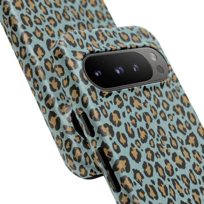Leopard Print Tough Phone Case - Blue Cheetah Protective Cover
