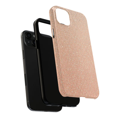 Glitter Rose Gold Tough Phone Case — Sparkling Protective iPhone Cover