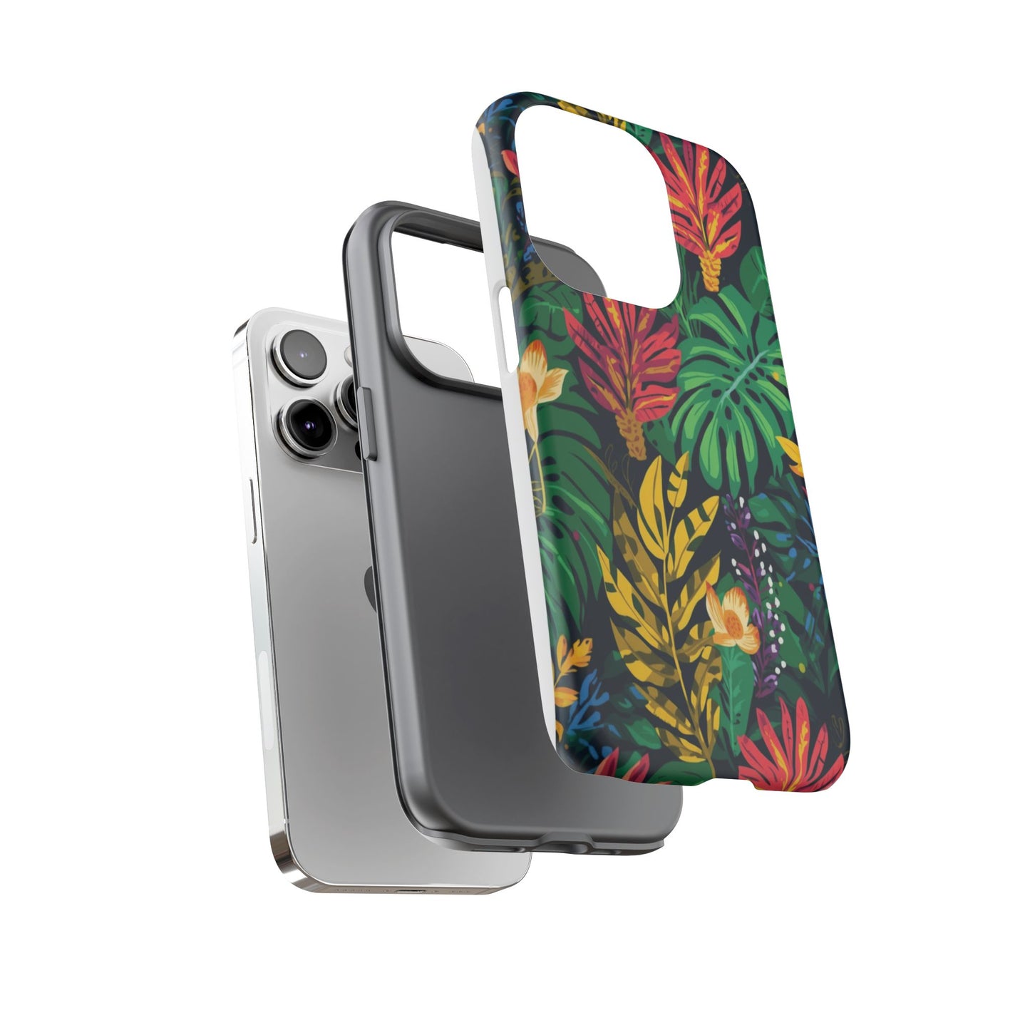 Tropical Floral Phone Case — Vibrant Jungle Leaf Protective Cover