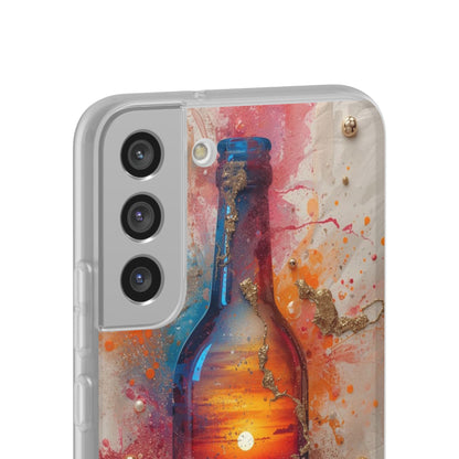 Copy of Floral Holographic Phone Case — Iridescent Leaves & Flowers Flexi Case