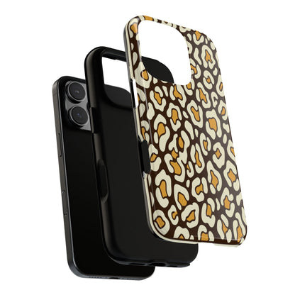 Leopard Print Tough Phone Case — Durable Protective iPhone Cover