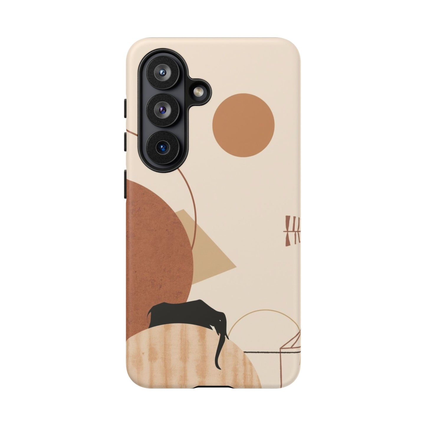 Abstract Earth Tones Phone Case — Minimal Geometric Design