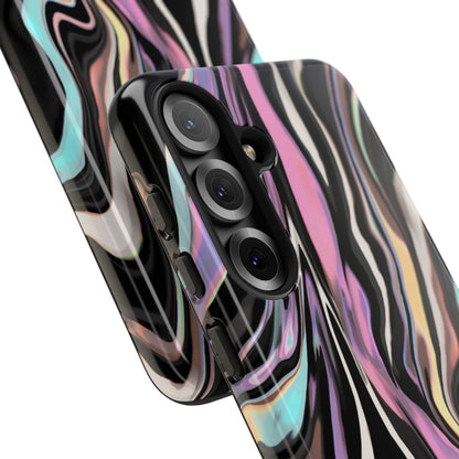 Abstract Marble Tough Phone Case — Pastel Swirl Protective Cover