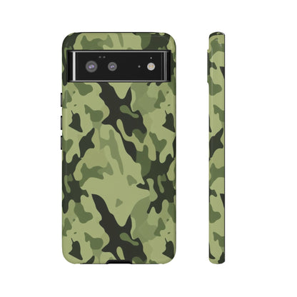 Camo Tough Phone Case — Military Green Protective iPhone Cover