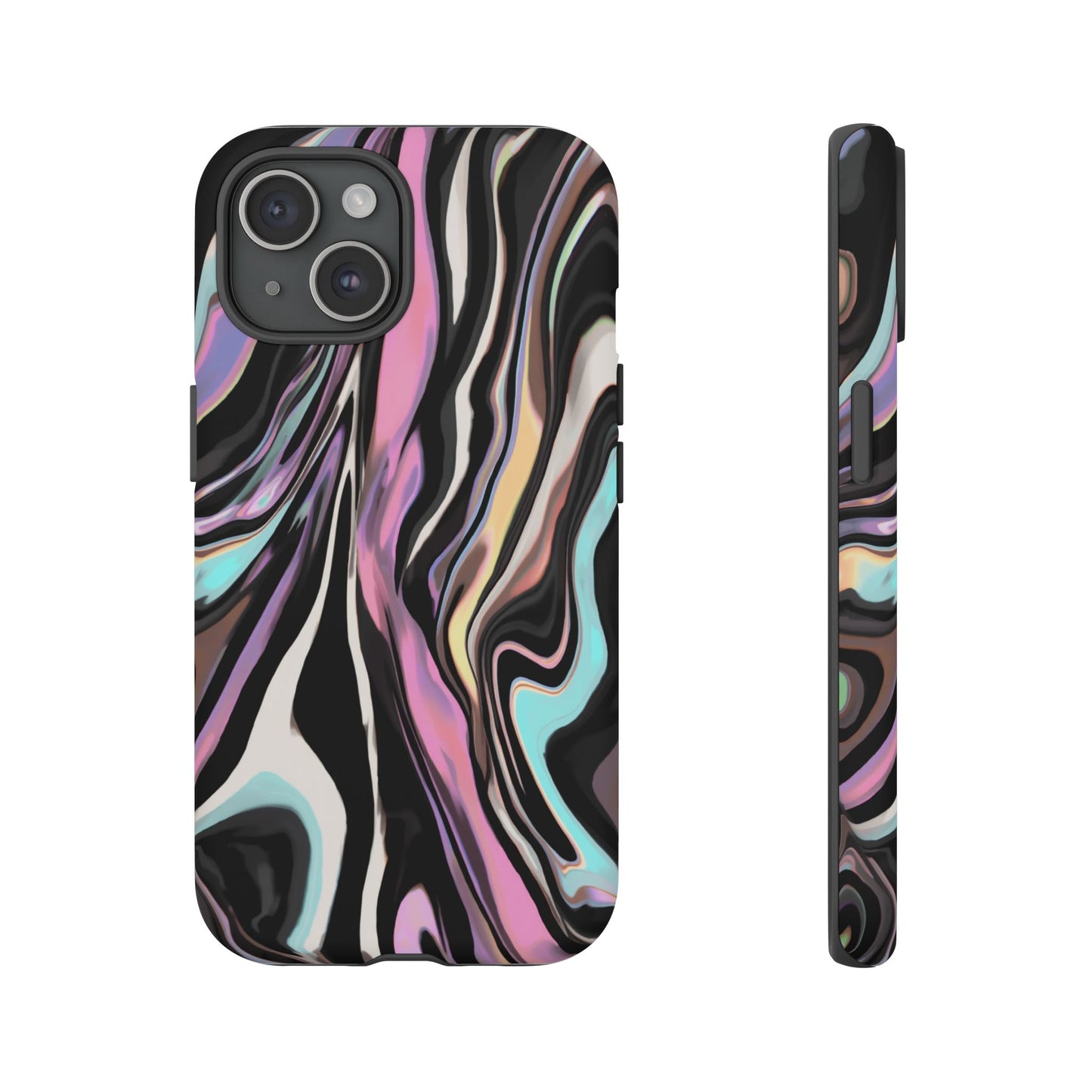 Abstract Marble Tough Phone Case — Pastel Swirl Protective Cover